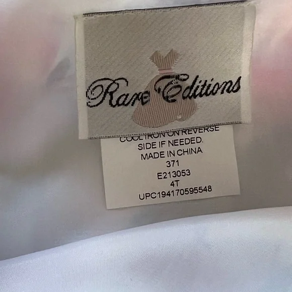 Rare Editions Floral and Butterfly Dress with Pink and Blue Accents - Picture 4 of 7